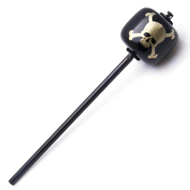 Danmar 778-SSK – Black BD Beater Wood Silver Skull