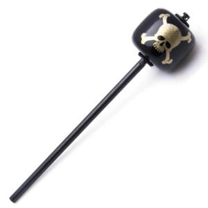 Danmar 778-SSK – Black BD Beater Wood Silver Skull