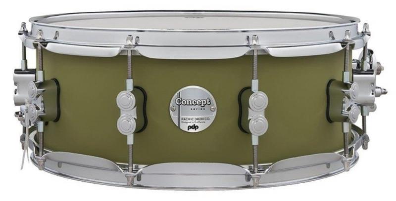 PDP by DW Snare Drum Concept Maple Finish Ply Satin Olive, PDCM5514SSSO