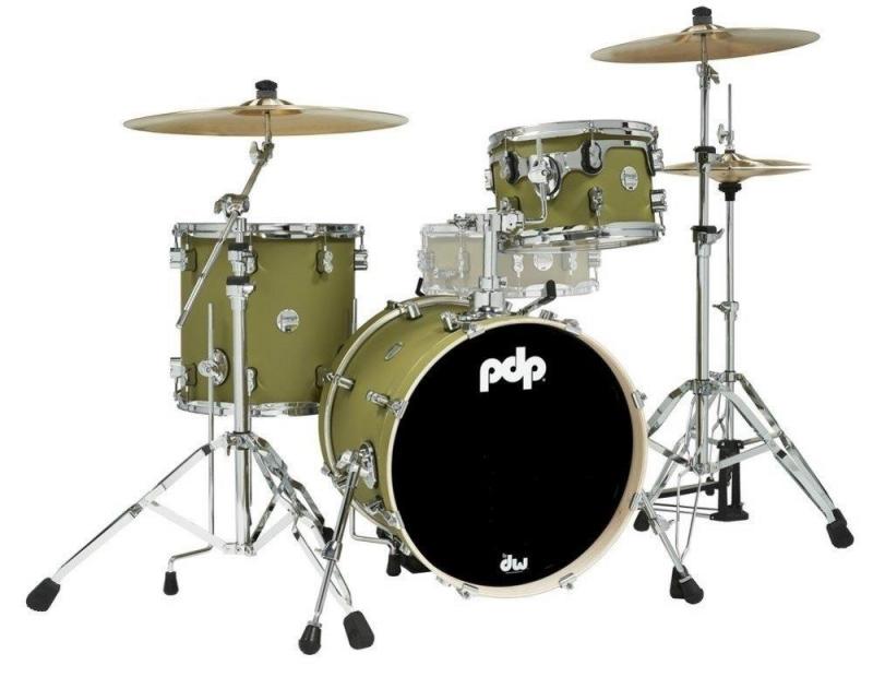 PDP by DW Shell set Concept Maple Finish Ply Satin Olive, PDCM18BPSO