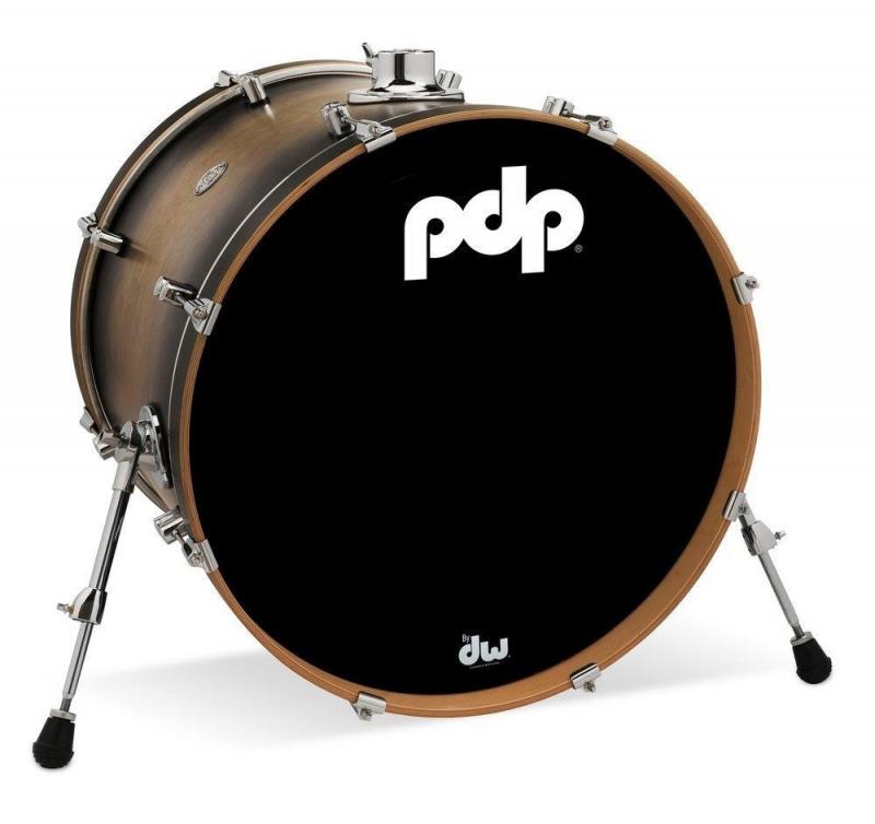 PDP by DW Bass Drum Concept Maple Satin Charcoal Burst