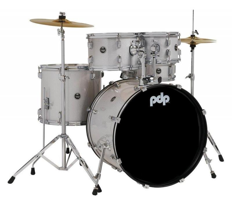 PDP by DW E-Drum Sets Centerstage Diamond White Sparkle, PDCE2215KTDW