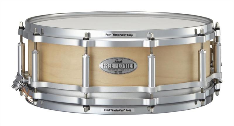 Pearl 14x5 Maple Free Floating Snare Drum Satin Maple