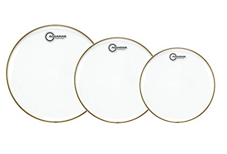 10",12",16" Classic Clear Tom Drumhead Pack C. 10", 12" and 16", Aquarian
