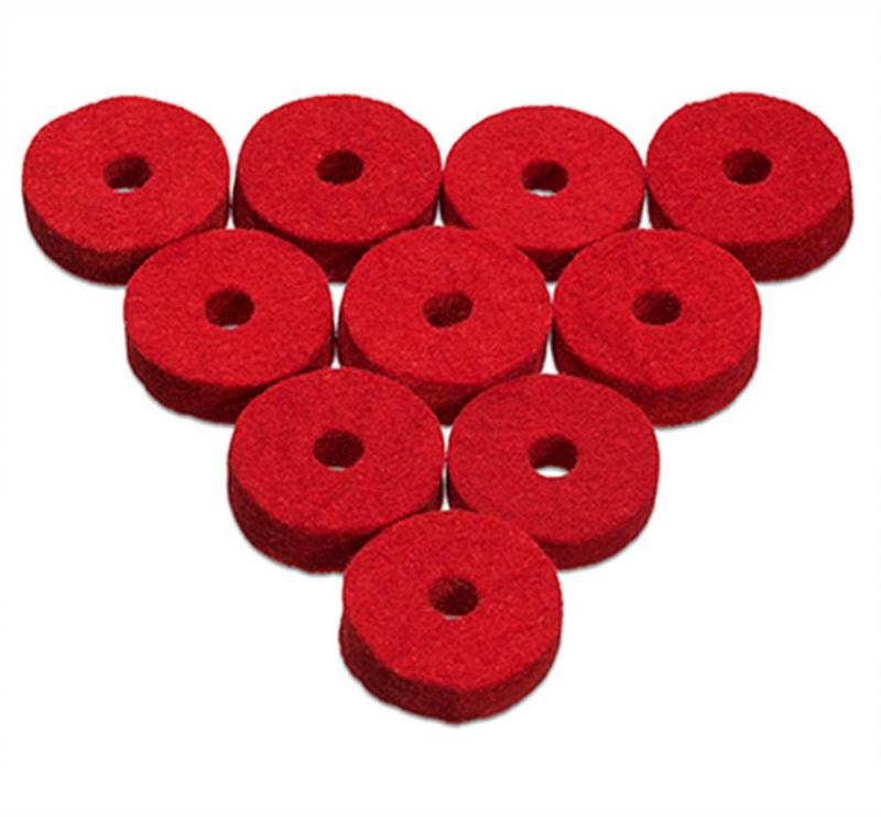 Ahead Red Natural Wool Cymbal Felts(10 pack)