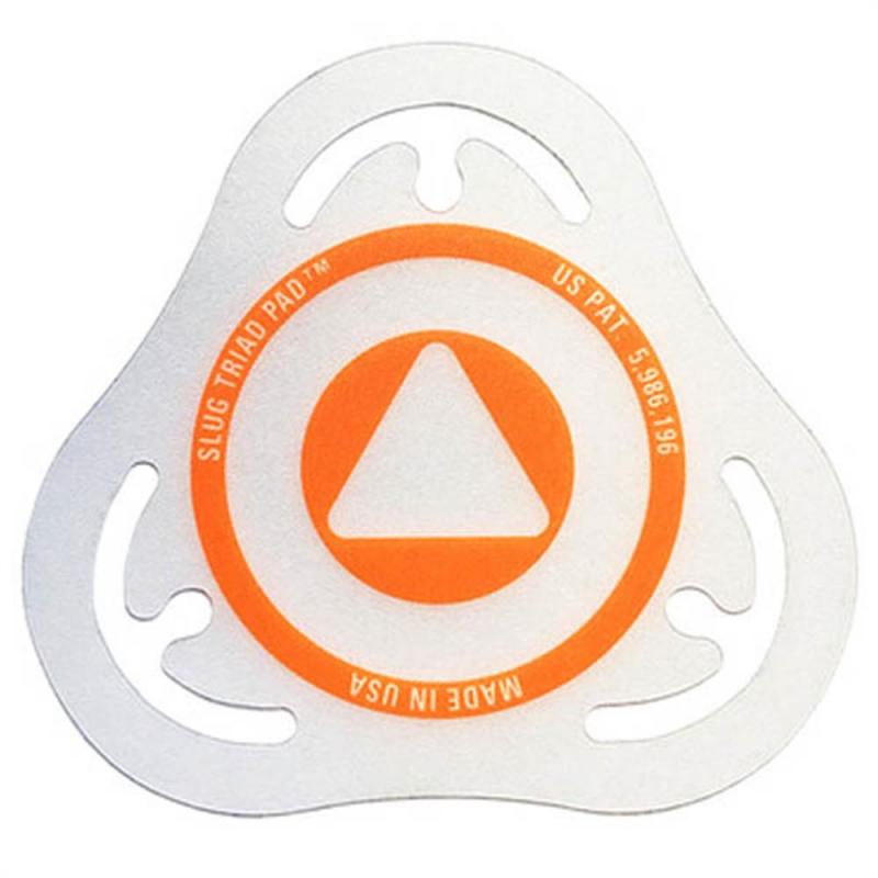 Slug Percussion Triad Batter Badge – Orange