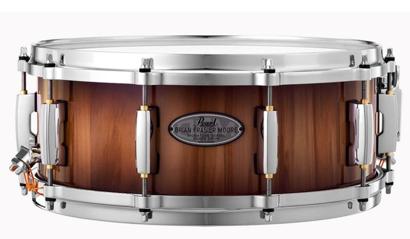 Pearl Brian Frasier-Moore Signature 14"x5.5" Snare Drum, Gloss Gumwood Natural Burst