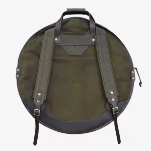 Tackle Backpack Cymbal Case – Forest Green w/Dark Brown Leather 24″