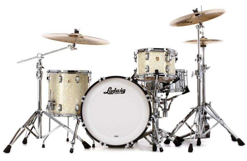 Ludwig Classic Maple Downbeat in Vintage White Marine