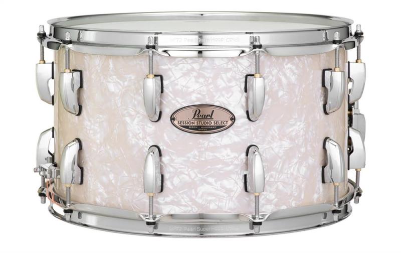 Pearl Session Studio Select 14x8 Snare Drum Nicotine White Marine Pearl