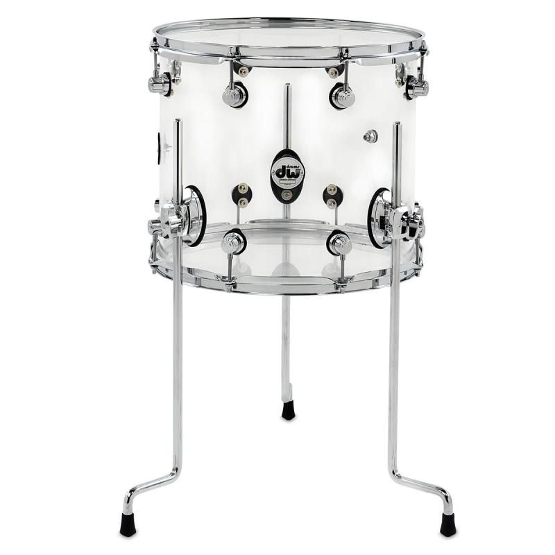 Design Acrylic Floor Tom, 12x14'' - Clear Acrylic