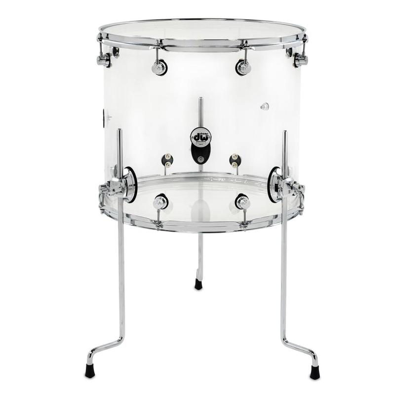 Design Acrylic Floor Tom, 16x18'' - Clear Acrylic