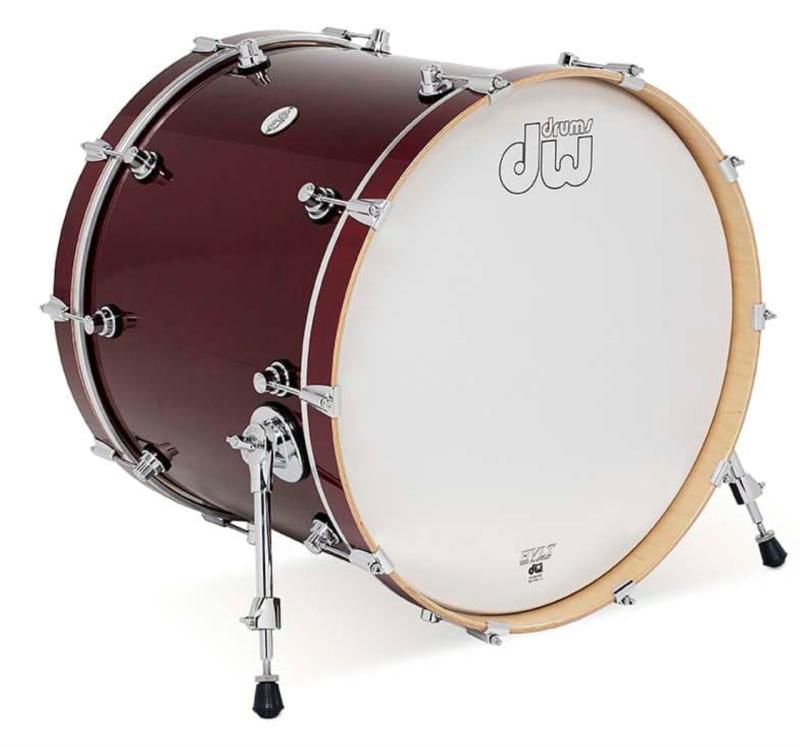 DW Design Series Bass Drum, 18x22'' - Cherry Stain