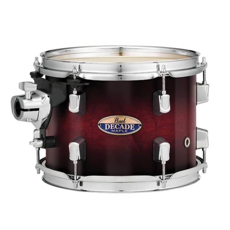 Pearl Decade Maple 8x7 Tom Gloss Deep Red Burst