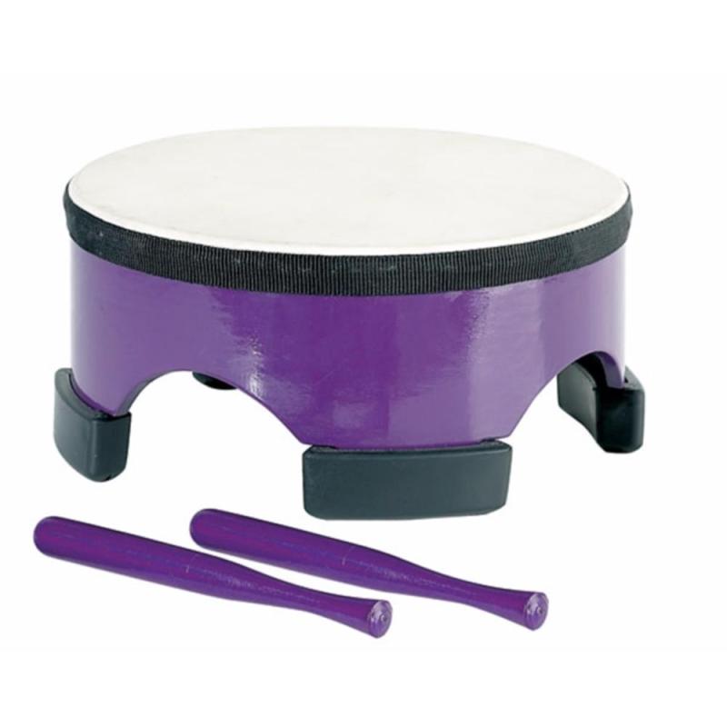 Planet Music Floor Drum 10″ Wood inkl. klubbor – Purple