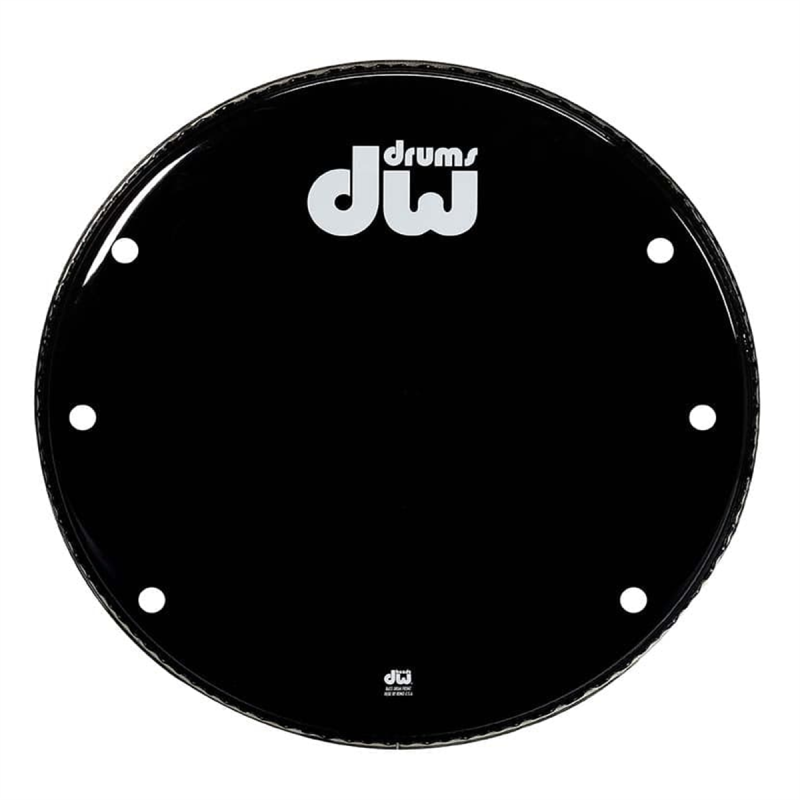 DW Gloss Black Vented Bass Drum Head