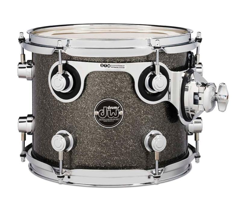 DW Performance Series Tom 8x10 - Pewter Sparkle Finish Ply