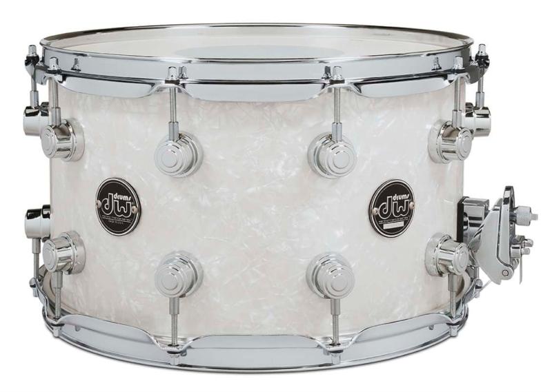 DW Performance Series Snare, 8x14 - White Marine Pearl Finish Ply