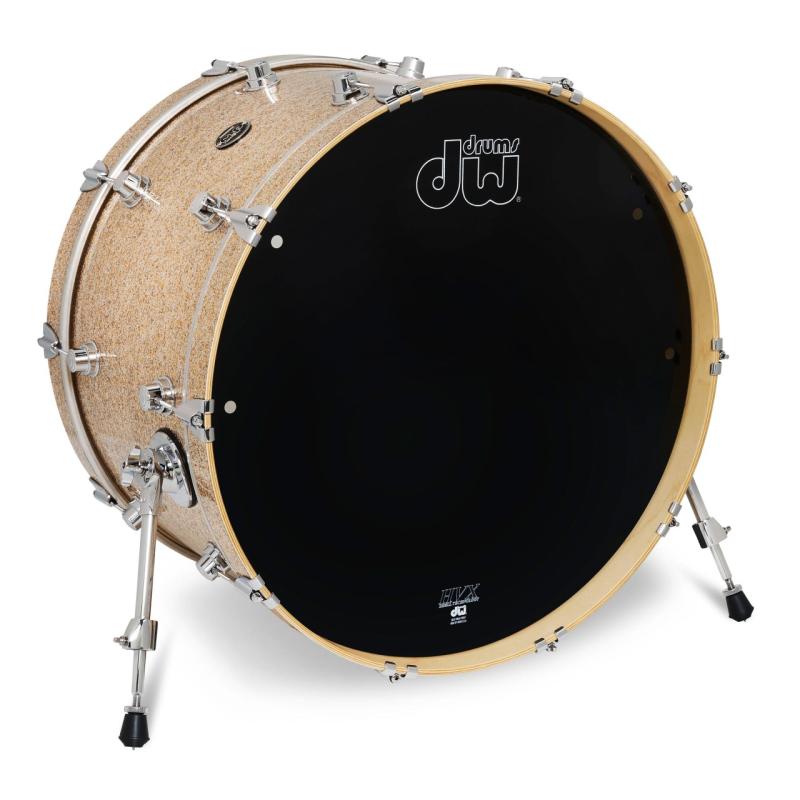 DW Performance Series Bass Drum, 14x24 - Bermuda Sparkle Finish Ply