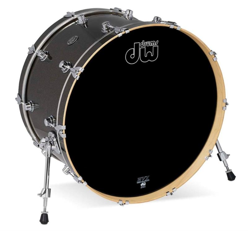 DW Performance Series Bass Drum, 14x24 - Pewter Sparkle Finish Ply