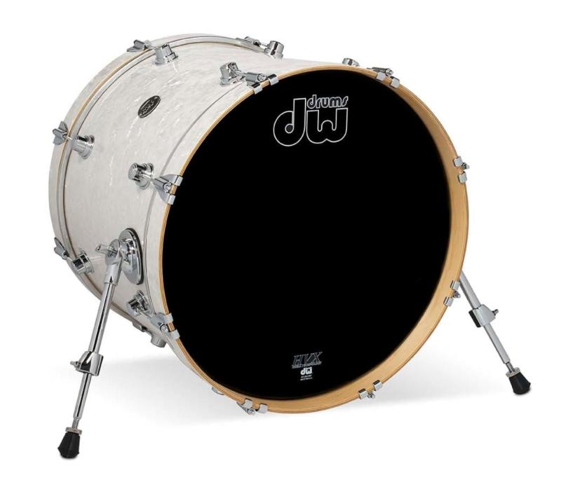 DW Performance Series Bass Drum, 16x20 - White Marine Pearl Finish Ply