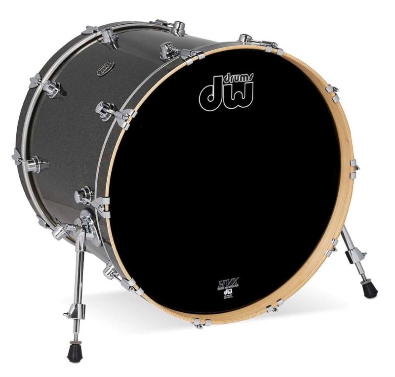 DW Performance Series Bass Drum 18x22 - Pewter Sparkle Finish Ply