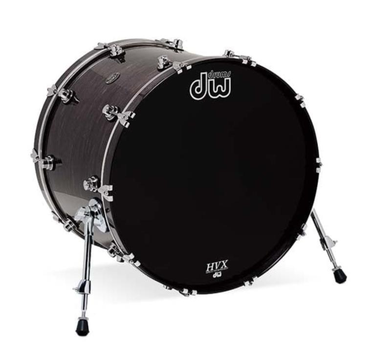 DW Performance Series Bass Drum, 16x20 - Ebony Stain Gloss Lacquer