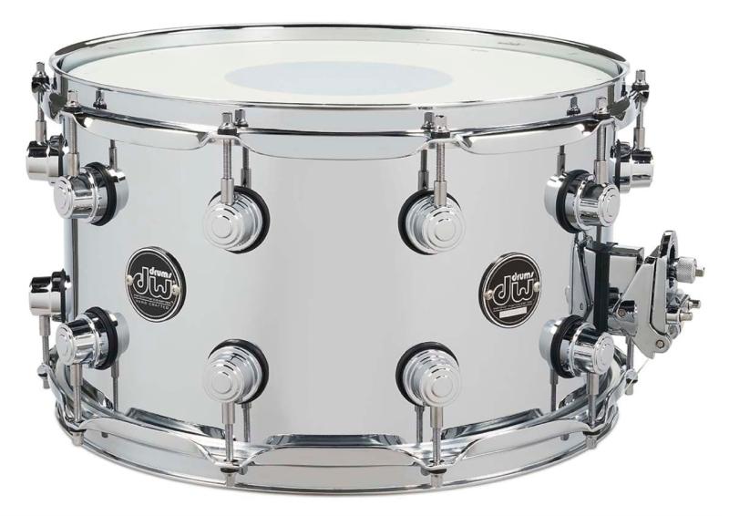 DW Performance Steel Snare Drum, 8x14 - Chrome over Steel