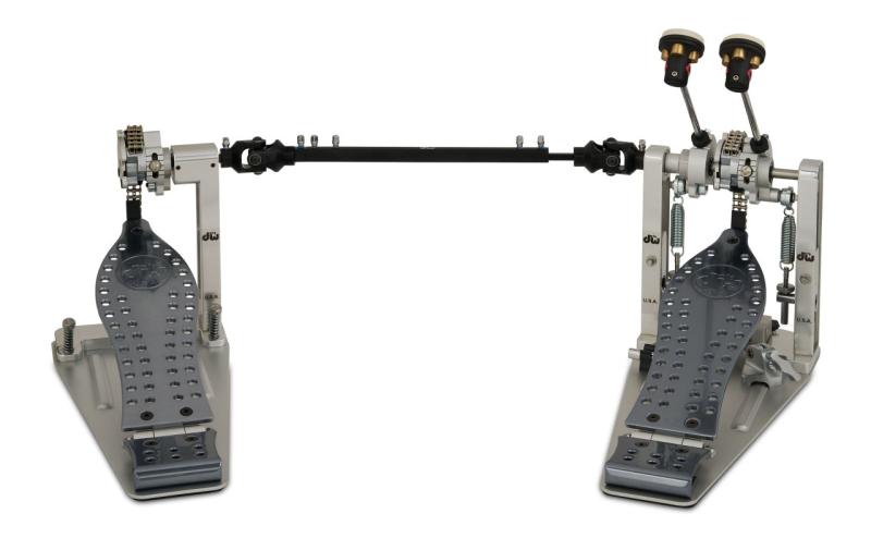 DW MFG Chain Drive Double Pedal - Polished Anodized Aluminum