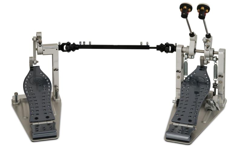 DW MFG Direct Drive Double Pedal - Polished Anodized Aluminum