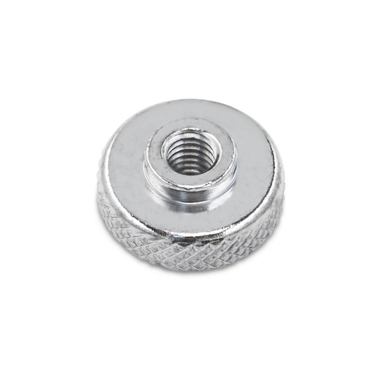 DW Knurled Step Nut for Spring Screw - Chrome - Chrome