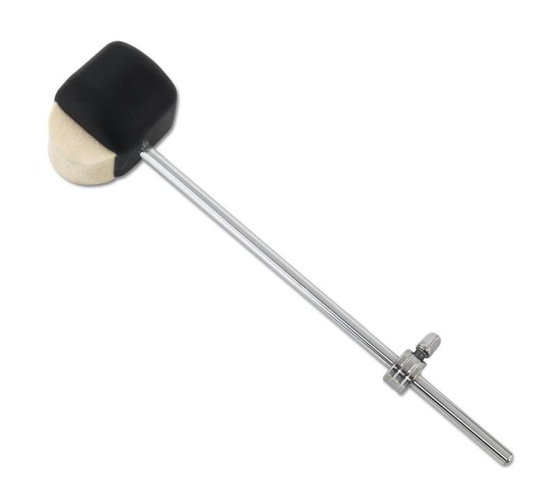 DW Two-Way Beater with Extended Rod - White Felt/Black Plastic