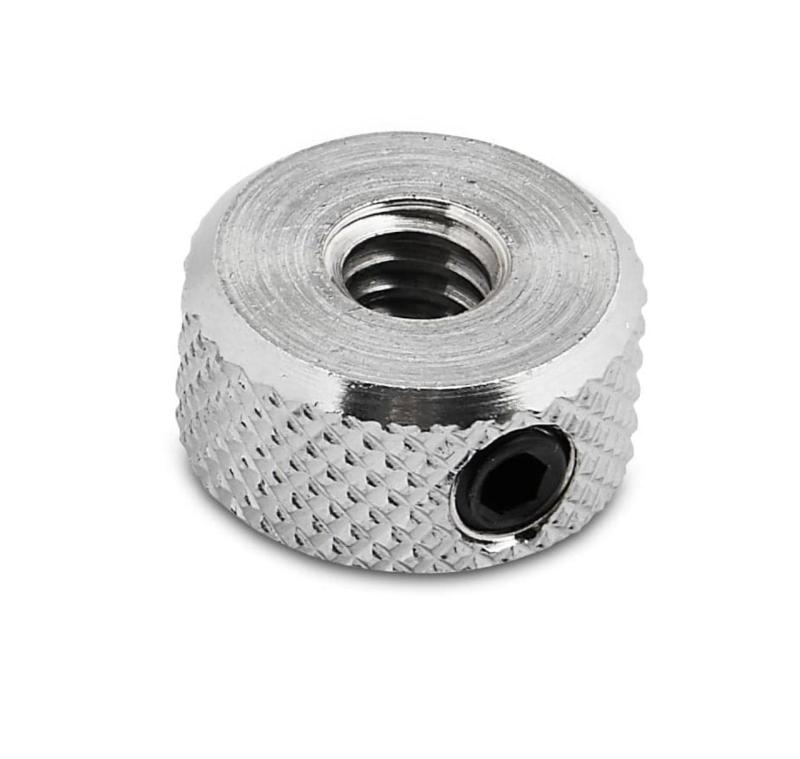 DW 1/4'' Knurled Nut for Bass Pedal Hoop - Chrome - Chrome