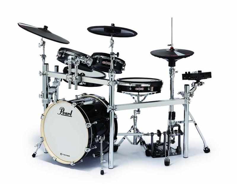 Pearl e/MERGE e/HYBRID Electronic Drum Set Powered by KORG, Jet Black