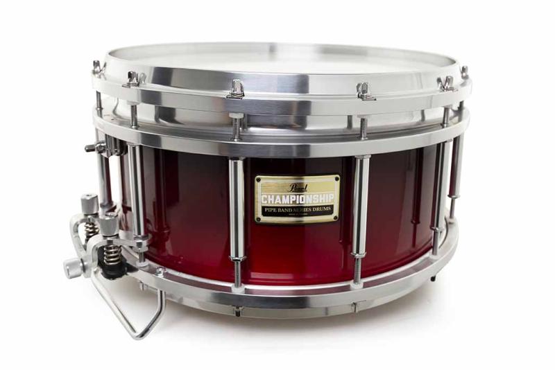 Pearl Championship Pipe Band 14" x 7.0"  Snare Drum , Scarlet Fade
