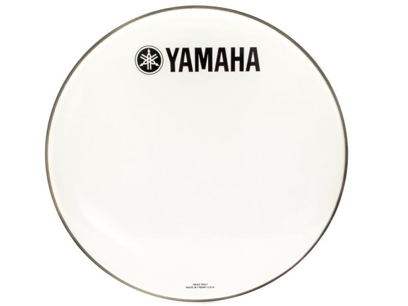 Yamaha Logo Drum Head Classic Logo P3 White 22"