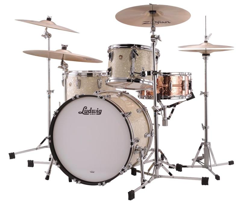 Ludwig Classic Maple Fab in Vintage White Marine
