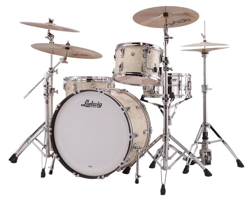 Ludwig Classic Maple Pro Beat in Vintage White Marine