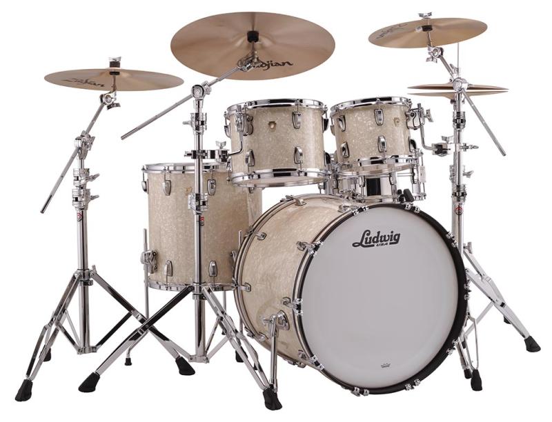 Ludwig Classic Maple Mod in Vintage White Marine