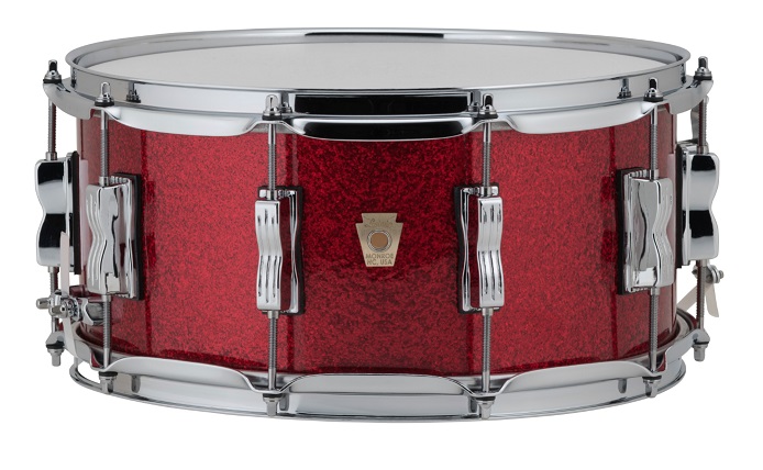 Ludwig LS403 Classic Maple Snare 14x6.5" - Red Sparkle