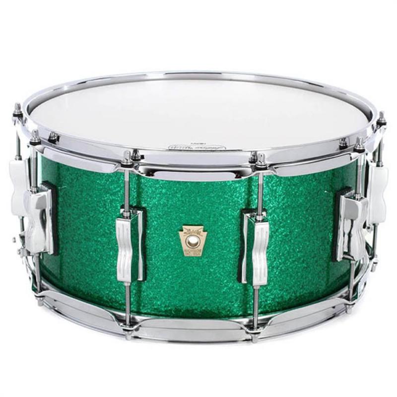 Ludwig LS403 Classic Maple Snare 14×6.5″ – Green Sparkle