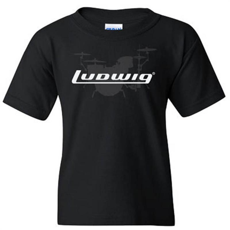 Ludwig Youth Logo Tee – Medium – Black