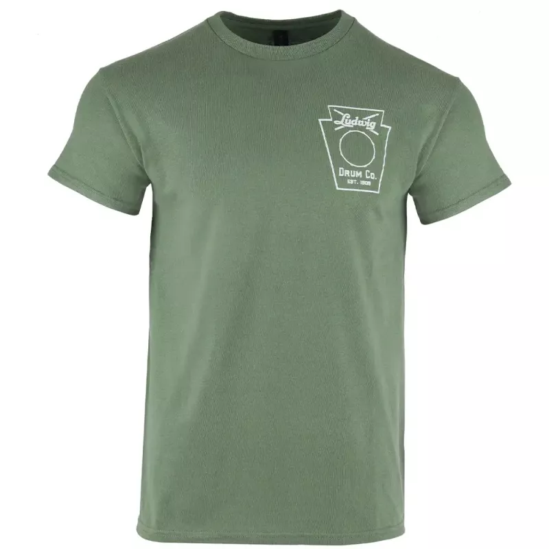 Ludwig Merchandise – LUDTCIRCXLGR – Circle T-shirt green – X-Large