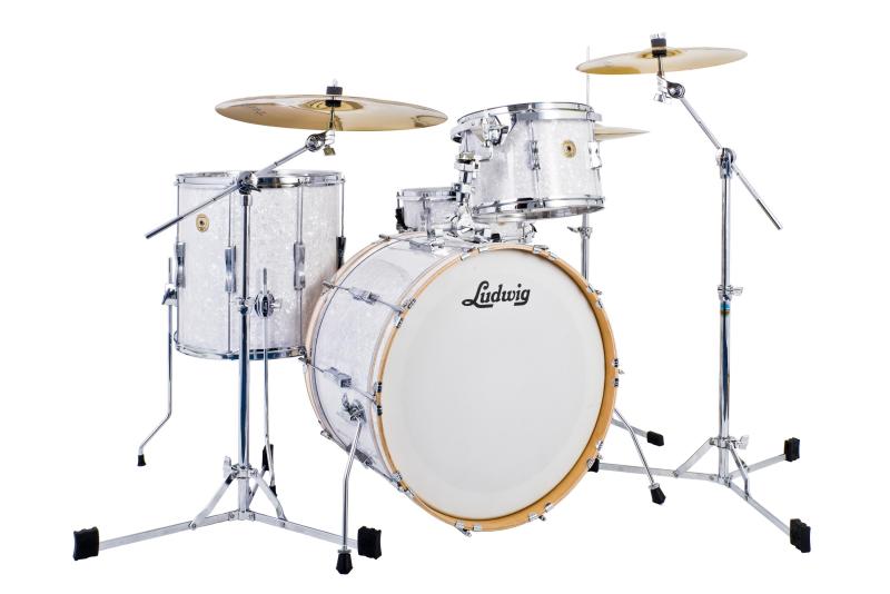 Ludwig Continental Club - White marine pearl  + hardware pack