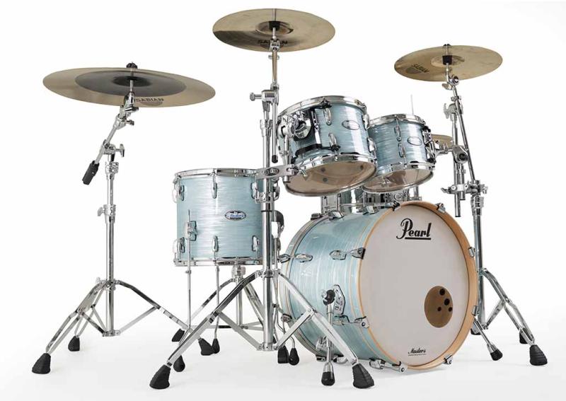Pearl Masters Maple Complete 4-piece Shell Pack, Ice Blue Oyster