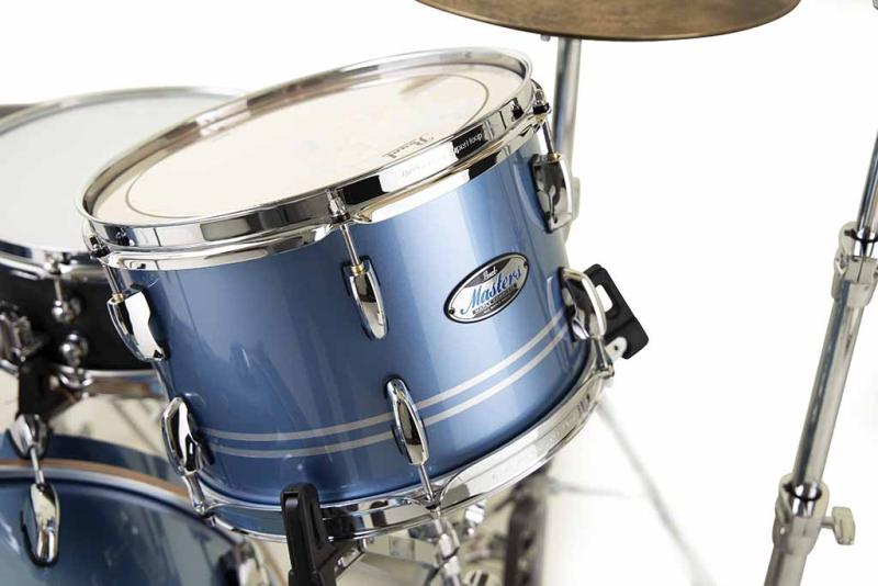 Pearl Masters Maple Complete 3 pc Shell Pack, Chrome Contrail
