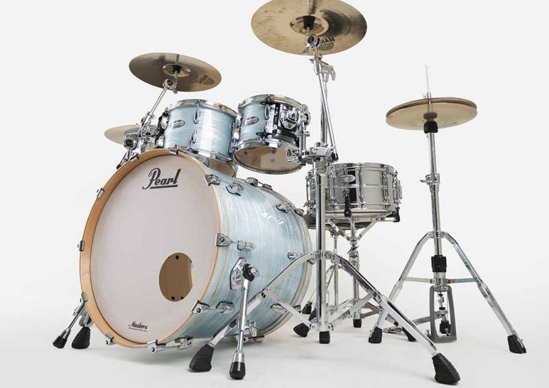 Pearl Masters Maple Complete 4-piece Shell Pack, Ice Blue Oyster