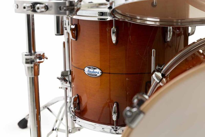 Pearl Masters Maple Complete 4-piece Shell Pack, Almond Red Stripe