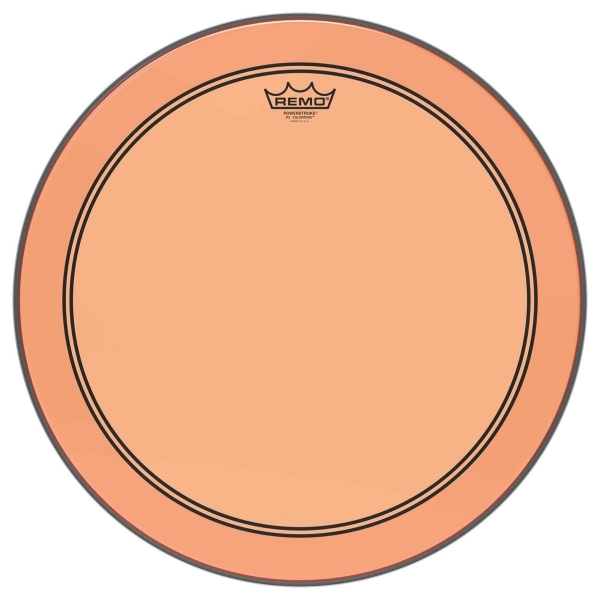 24" Colortone Orange Powerstroke 3 bastrumskinn, Remo
