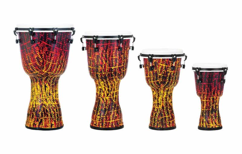 Pearl Synthetic Shell Djembe 10", Top Tuned, Trival Fire